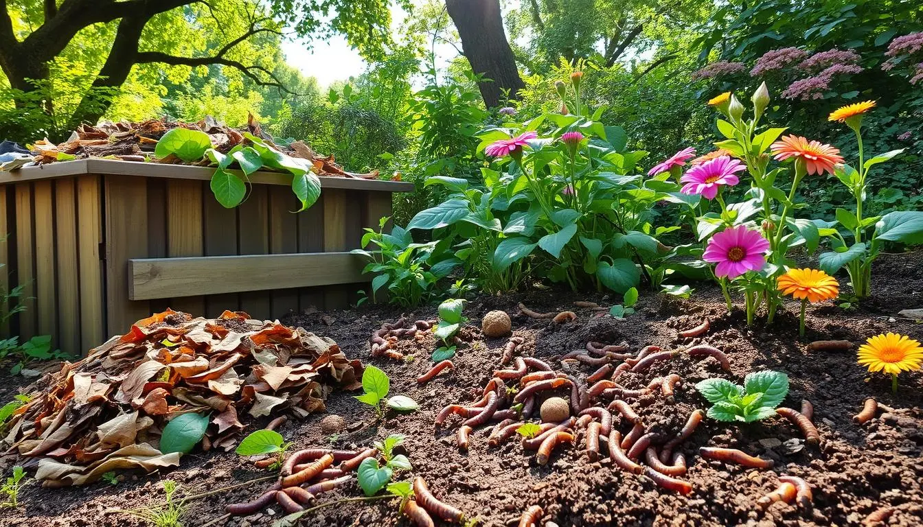 Kompost im Garten